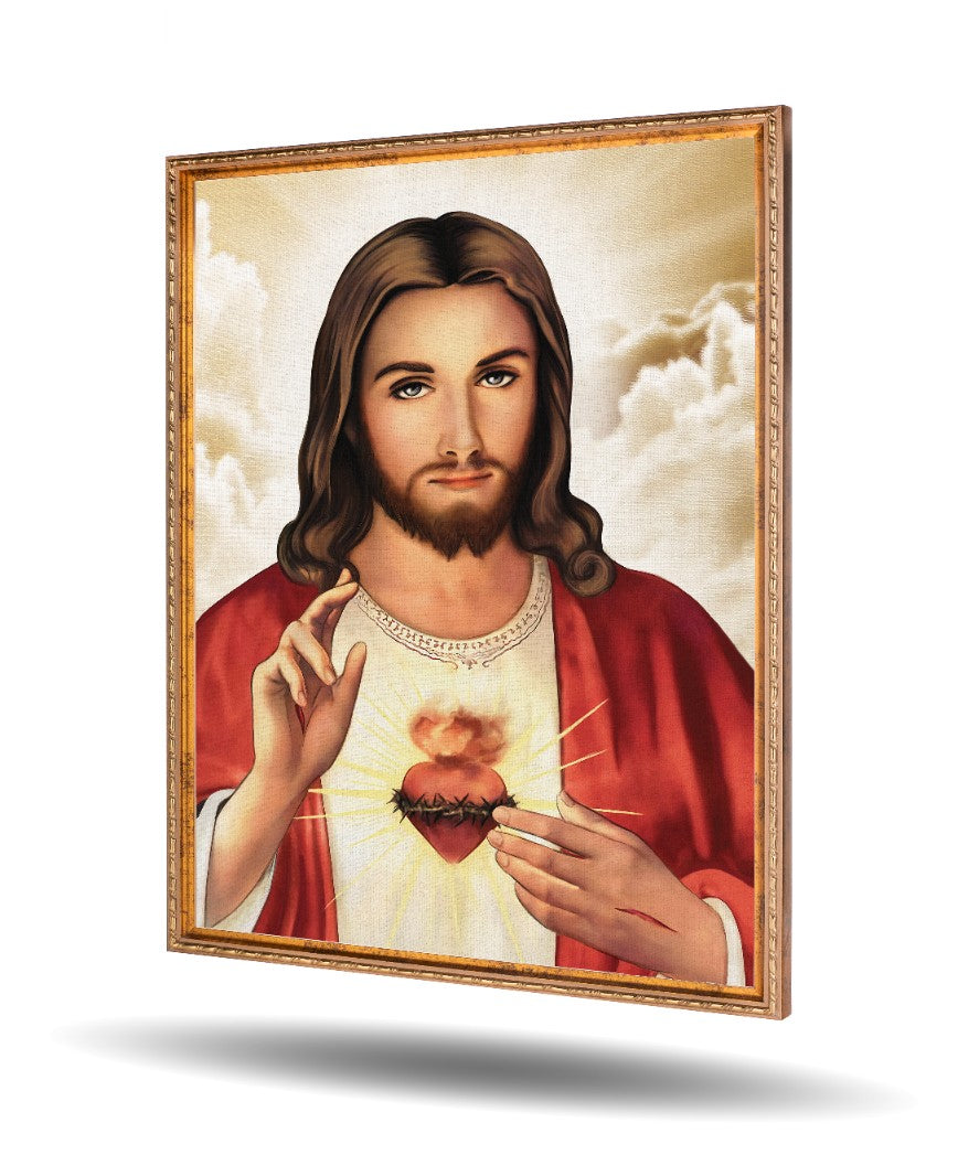 Serce Jezusa 40x30 cm Rama Złota