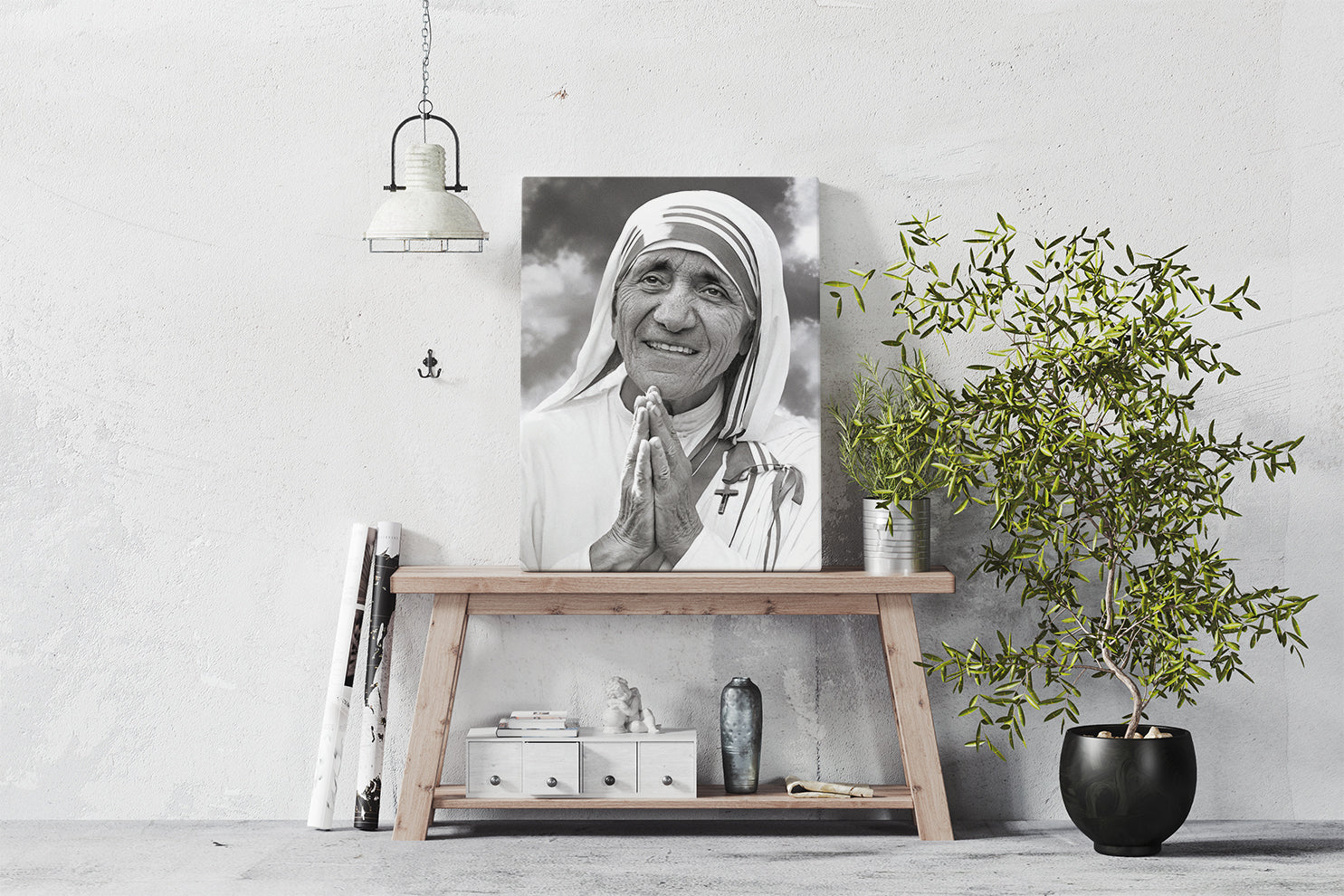 Obraz czarno biały Matka Teresa z Kalkuty
