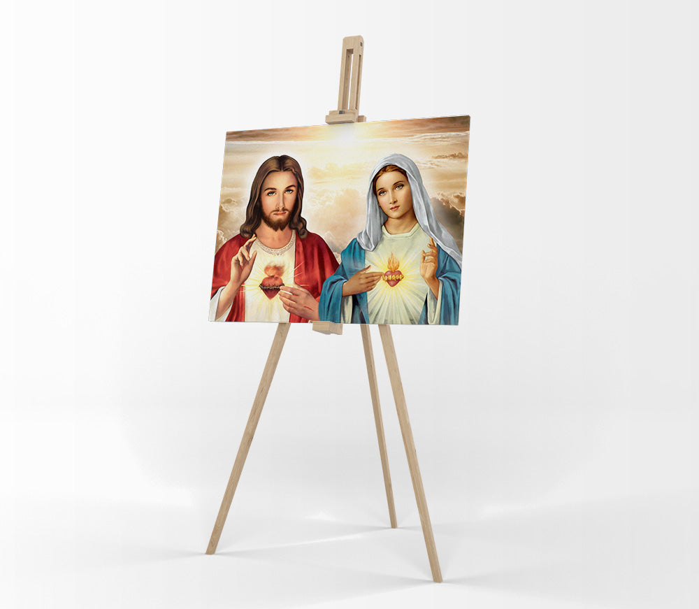 Serce Jezusa i Serce Maryi 30x20cm
