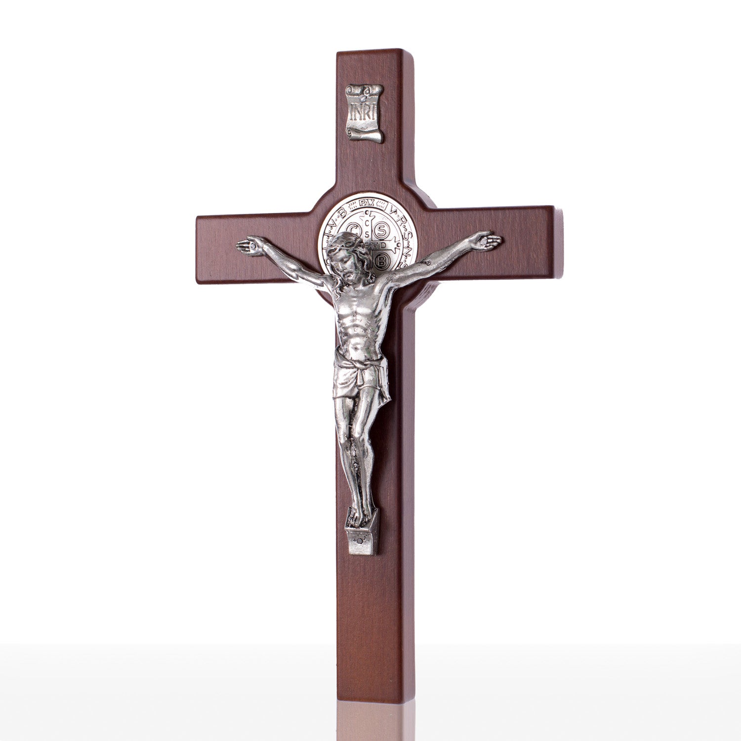 Krzyż Na Ścianę Drewniany św. Benedykta medal Święty Benedykt 28cm - Krzyż Św. Benedykta