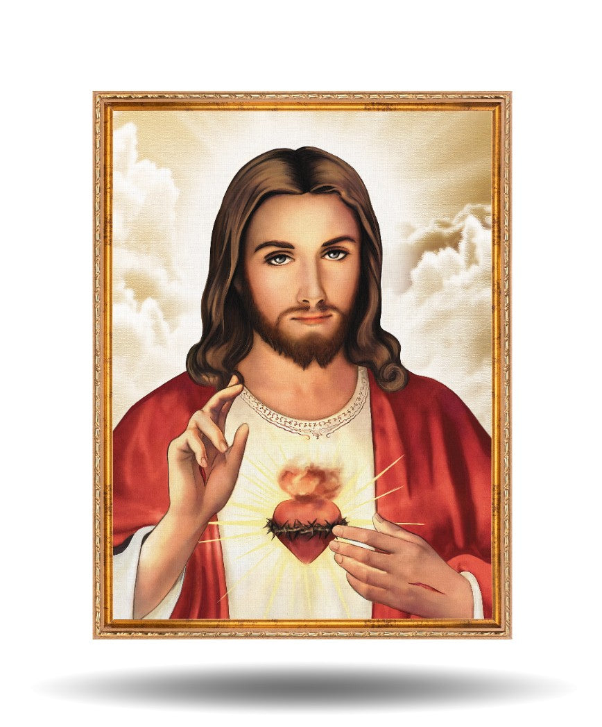 Serce Jezusa 50x40 cm Rama Złota