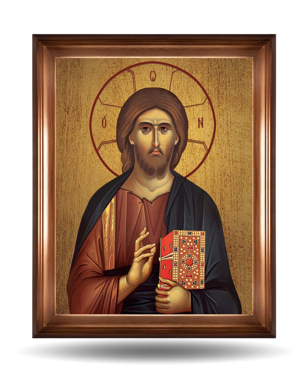 Chrystus Pantokrator 70x50 cm Rama Brązowa