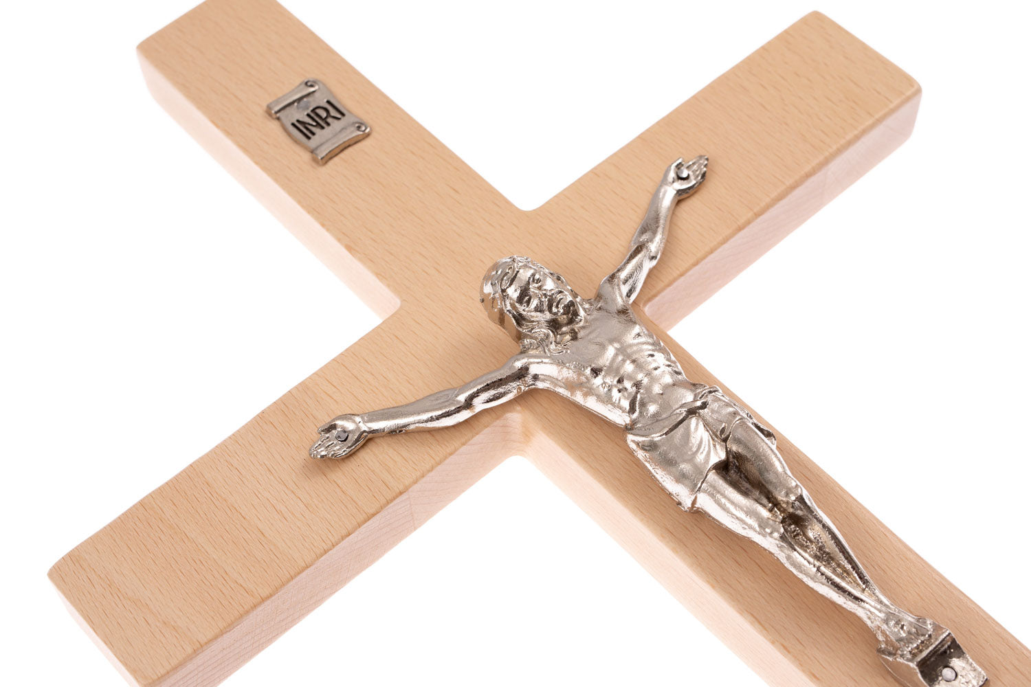 Krzyż klasyczny drewniany Krzyż wiszący do zawieszenia na ścianę 18cm - prosty / klasyczny