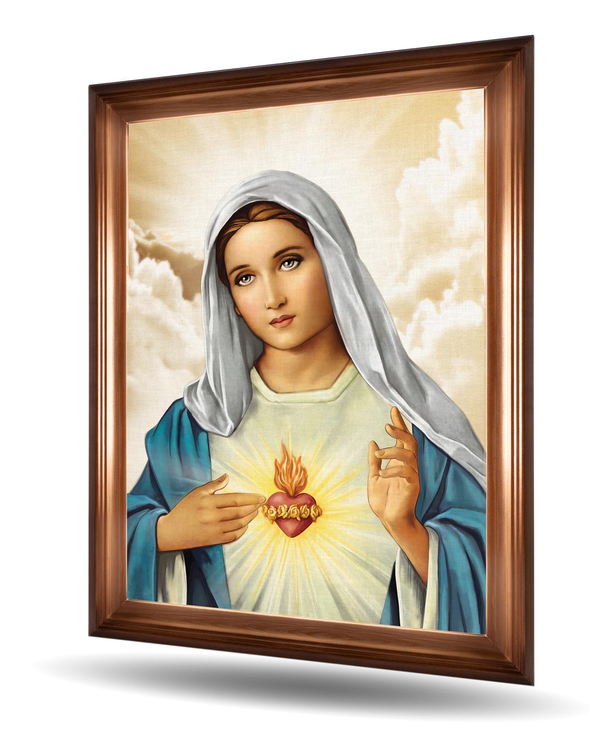 Serce Maryi 50x40 cm Rama Brązowa
