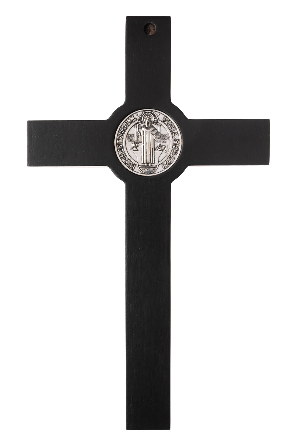 Krzyż Na Ścianę Drewniany św. Benedykta medal Święty Benedykt 18cm - Krzyż Św. Benedykta