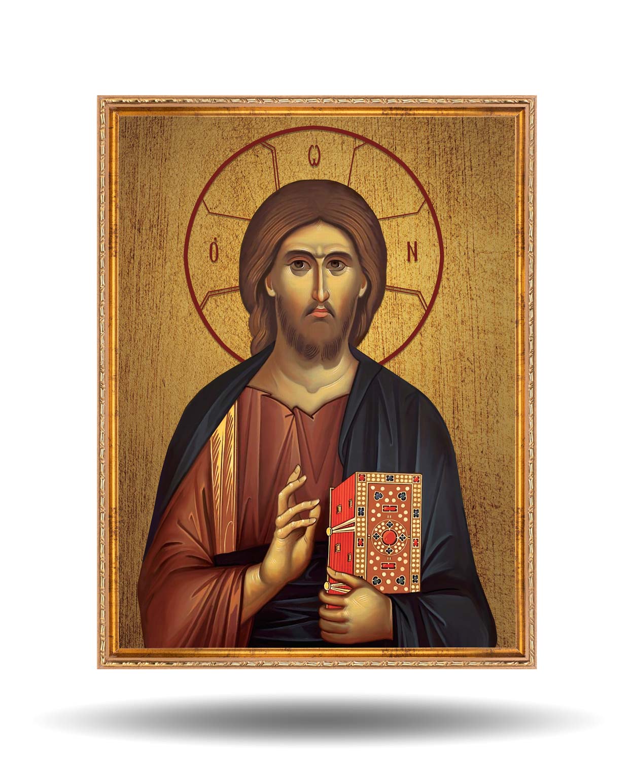 Chrystus Pantokrator 70x50 cm Rama Złota