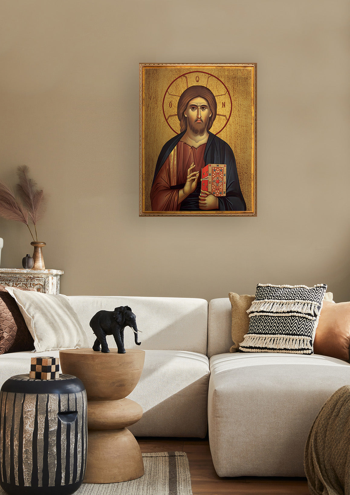Chrystus Pantokrator 50x40 cm Rama Złota